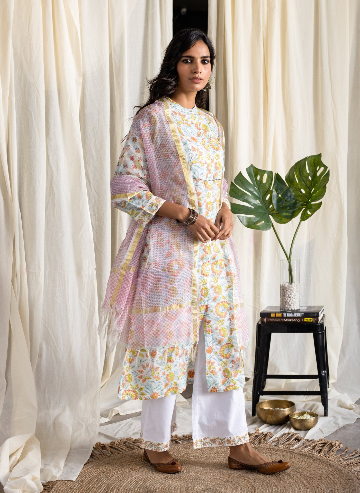 Women's Block Printed Laurel Kurta