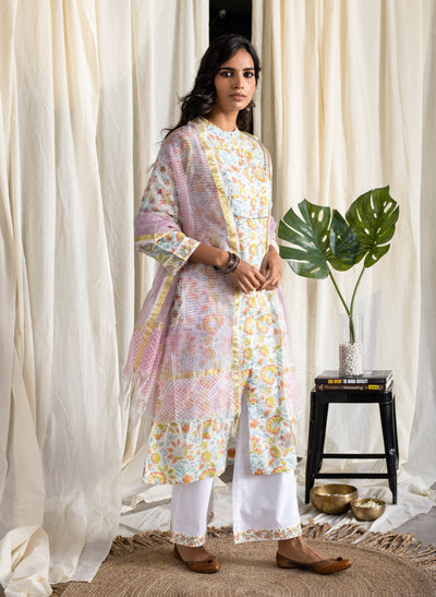 Women's Block Printed Laurel Kurta