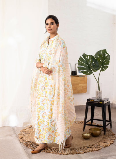 Women's Laurel Block Printed Kurta