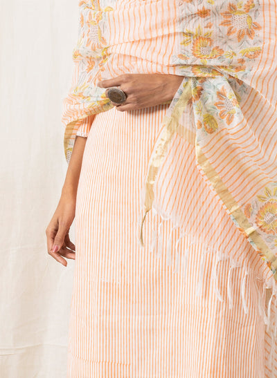 Buy Marigold Cotton Kurta