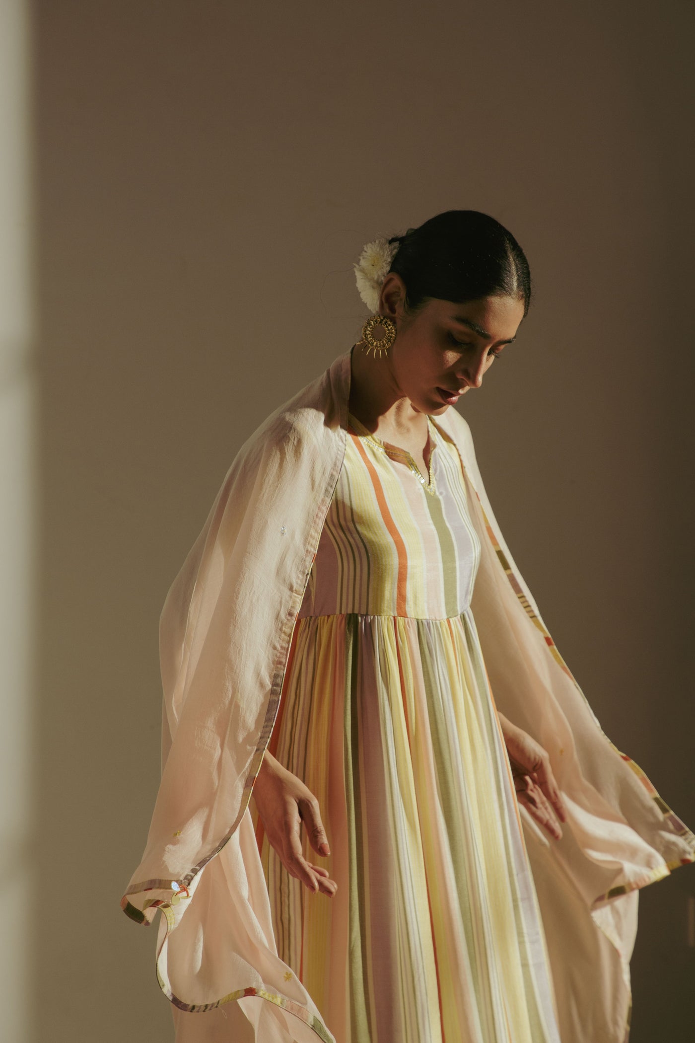 Nazr Striped Kurta Dress