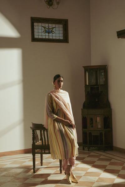 Nazr Striped Kurta Dress