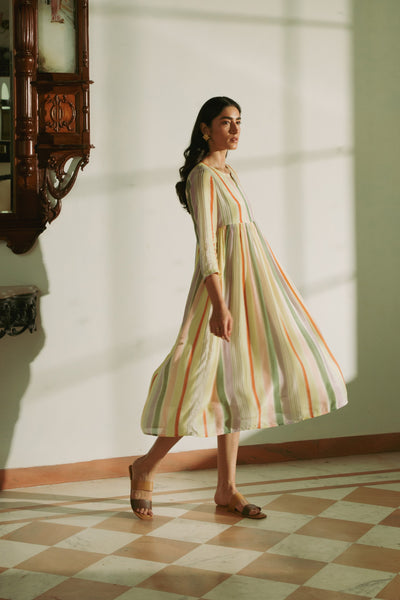 Nazr Striped Kurta Dress