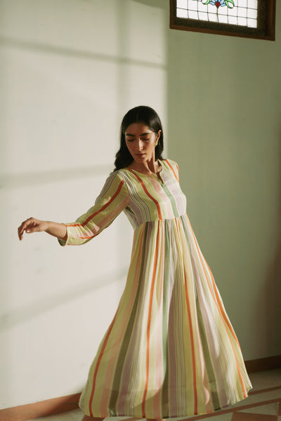 Nazr Striped Kurta Dress