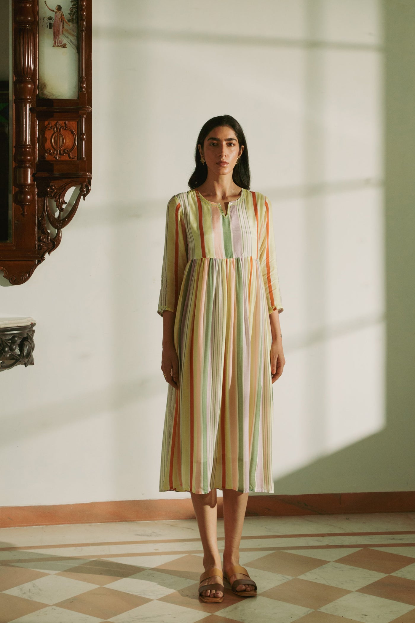 Nazr Striped Kurta Dress