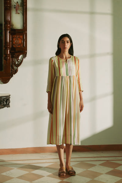 Nazr Striped Kurta Dress
