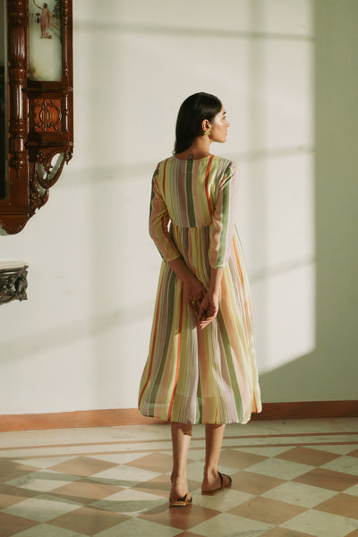 Nazr Striped Kurta Dress