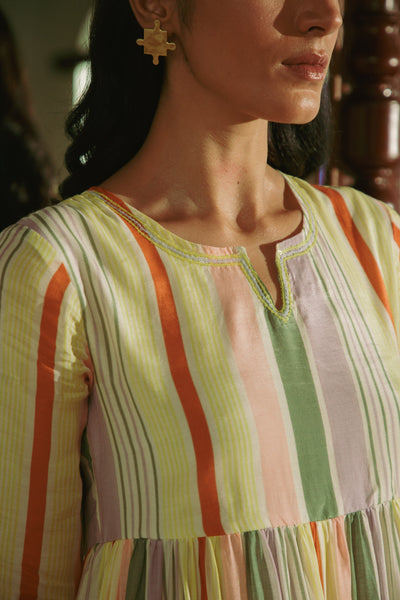 Nazr Striped Kurta Dress