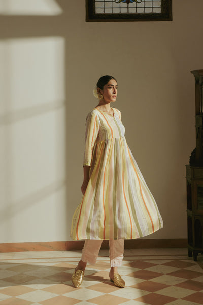 Nazr Striped Kurta Dress