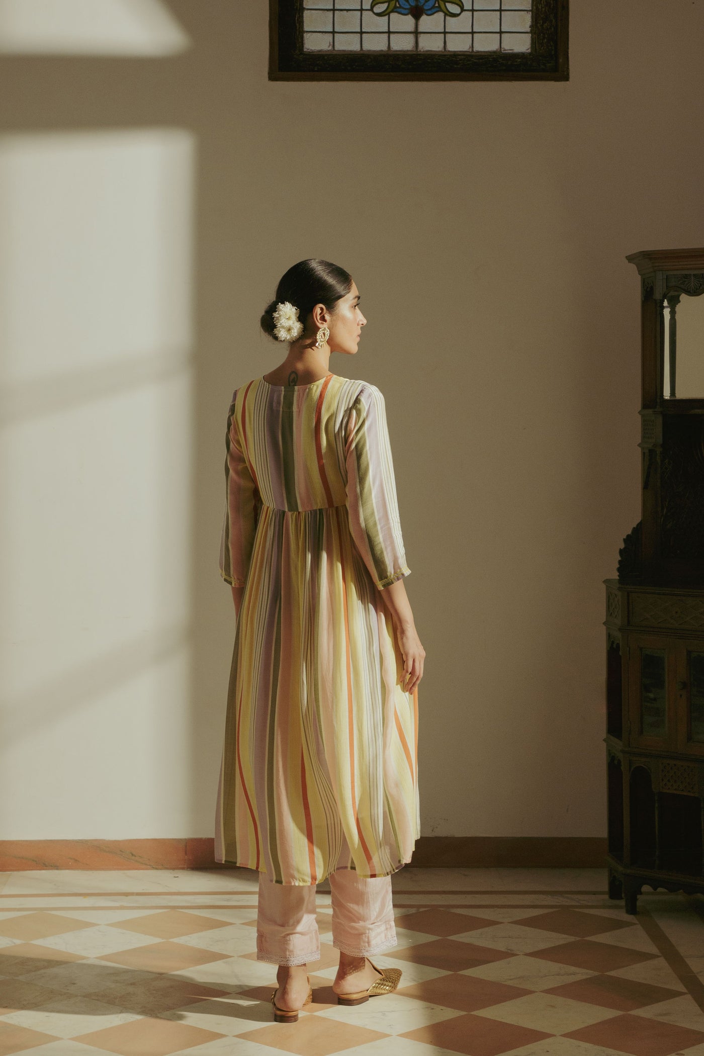 Nazr Striped Kurta Dress