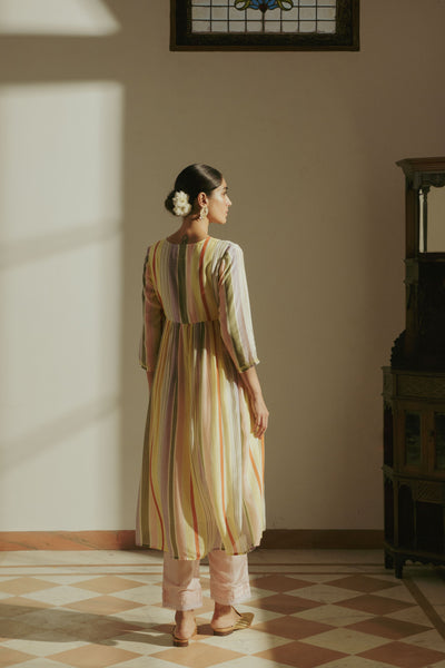 Nazr Striped Kurta Dress