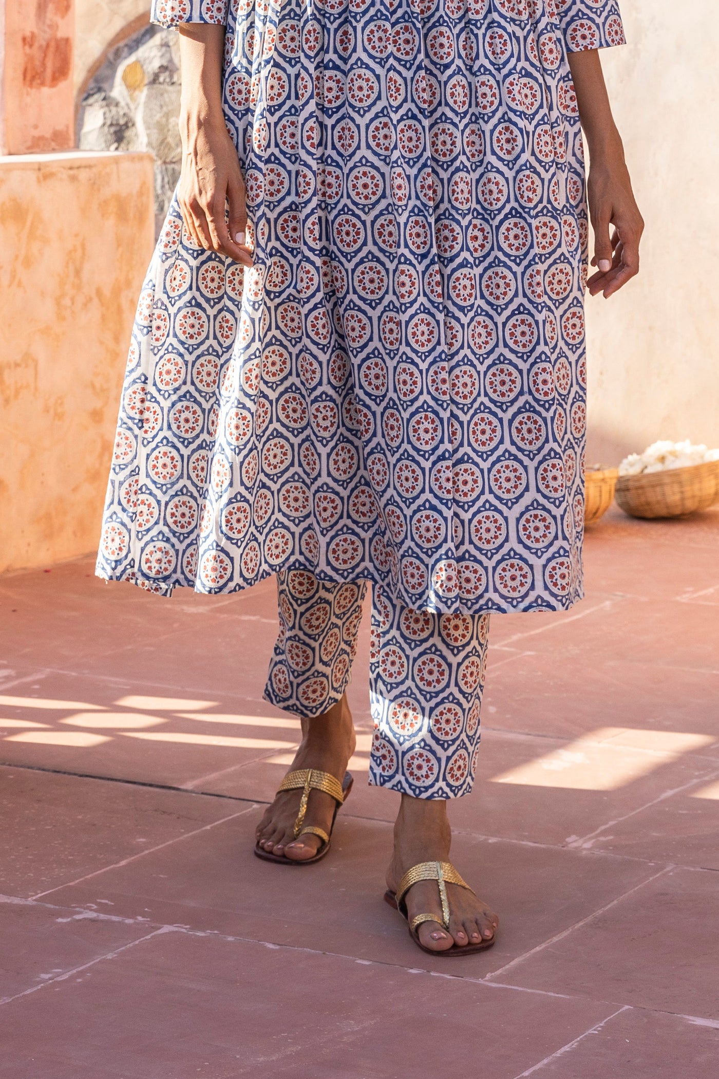 Neel Printed Cotton Pants