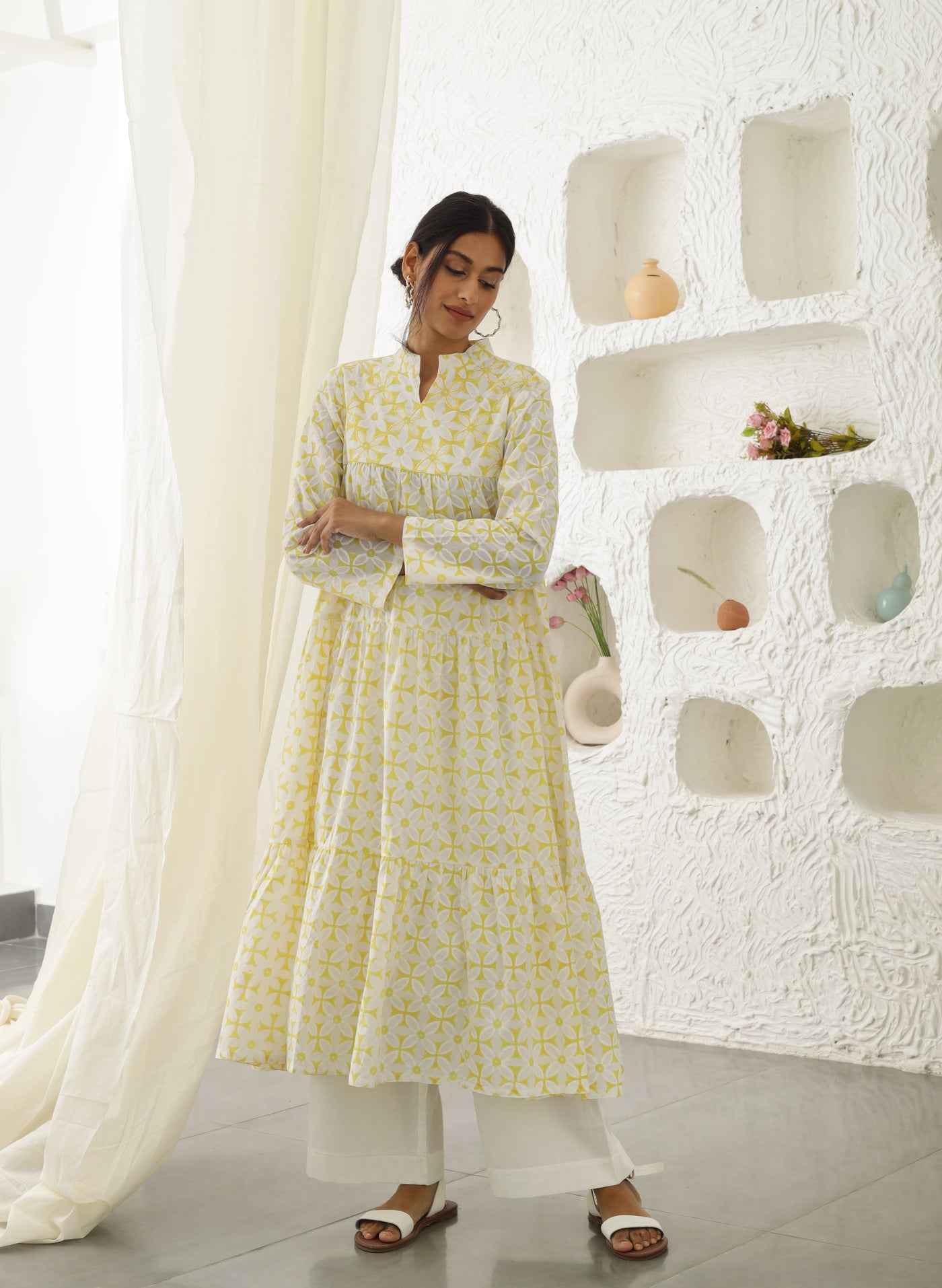 Shop Gathered Long Kurta