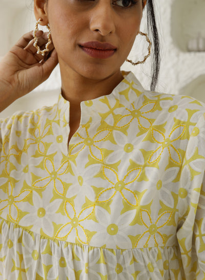 Online Gathered Long Kurta