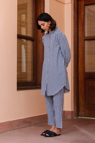 Prussian Checkered Shirt Dress