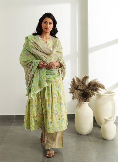 Buy Gathered Printed Kurta