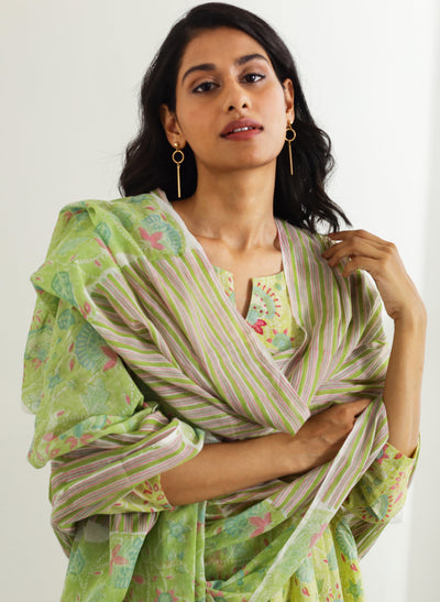 Women's Gathered Printed Kurta