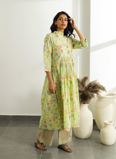 Shop High-Neck Printed Kurta
