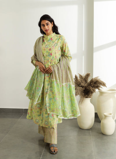 High-Neck Printed Kurta Online