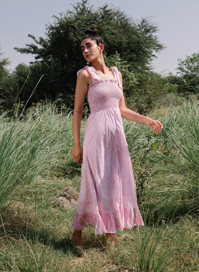 Shop Women's Smocked Pink Dress 