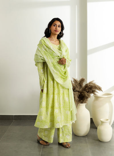 Online Gathered Cotton Kurta