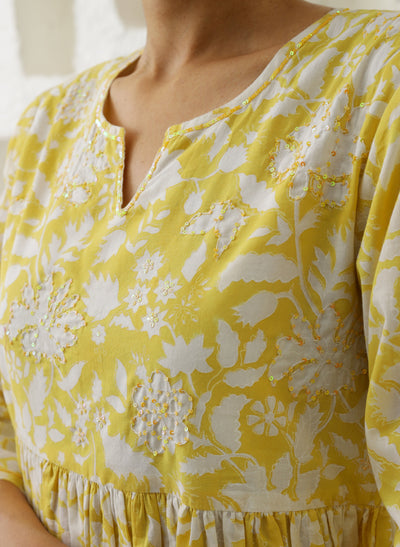 Women's Printed Cotton Kurta 