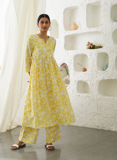 Online Printed Cotton Kurta 