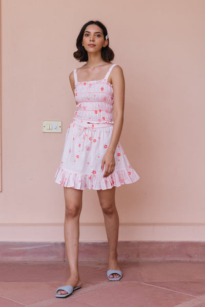 Spring Break Printed Smocked Top