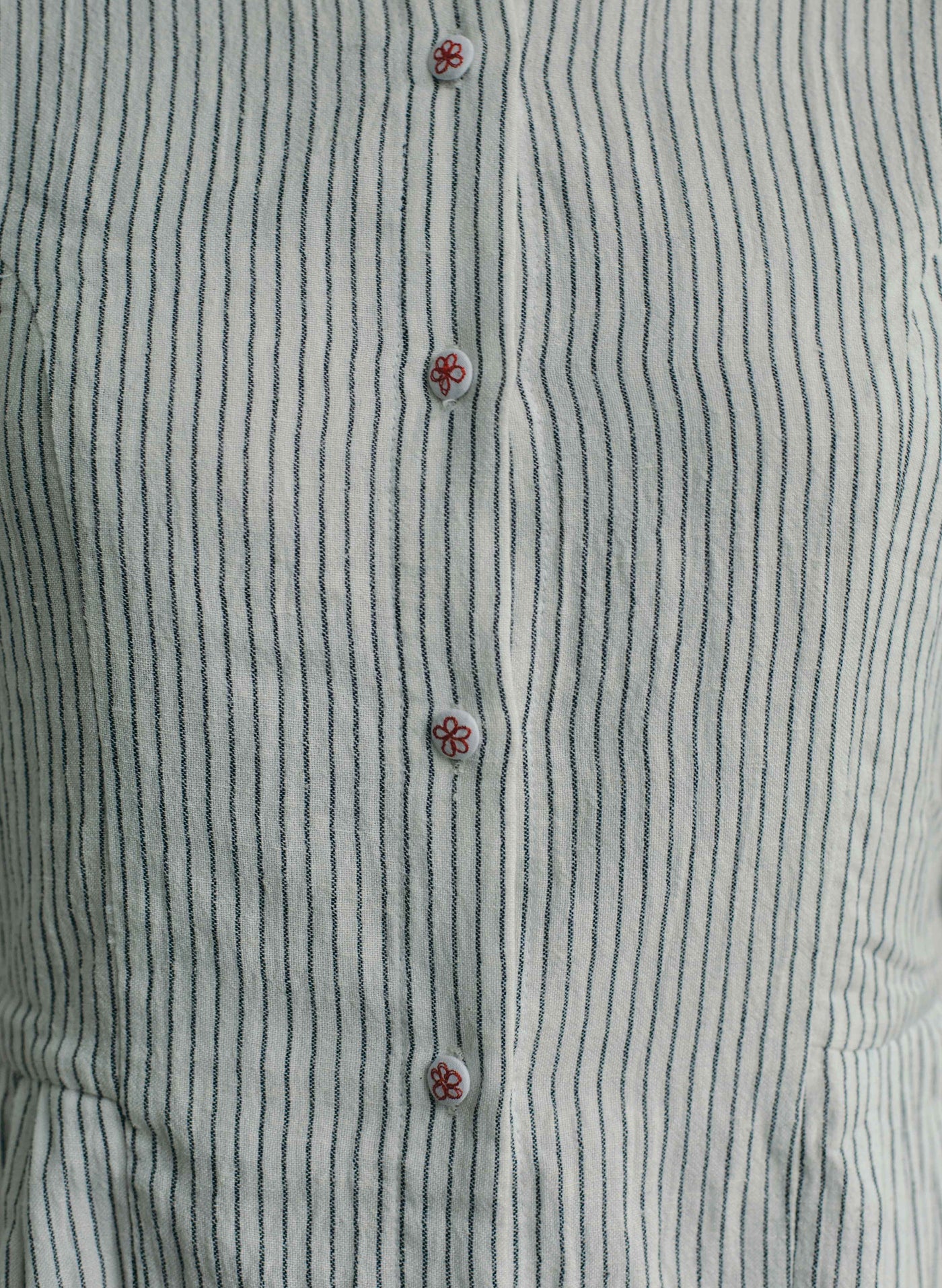 Get Striped Button Down Dress