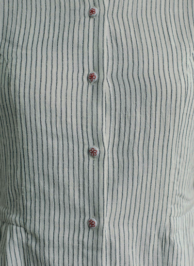 Get Striped Button Down Dress