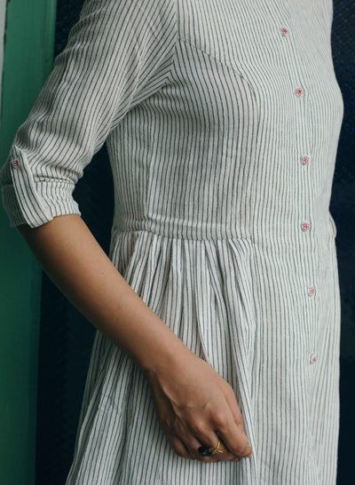 Women's Striped Button Down Dress