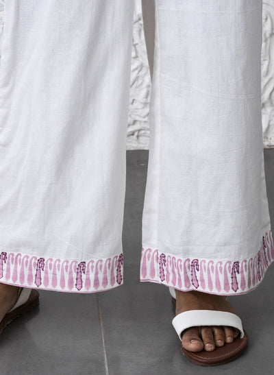 Women's Ivory Cotton Pants