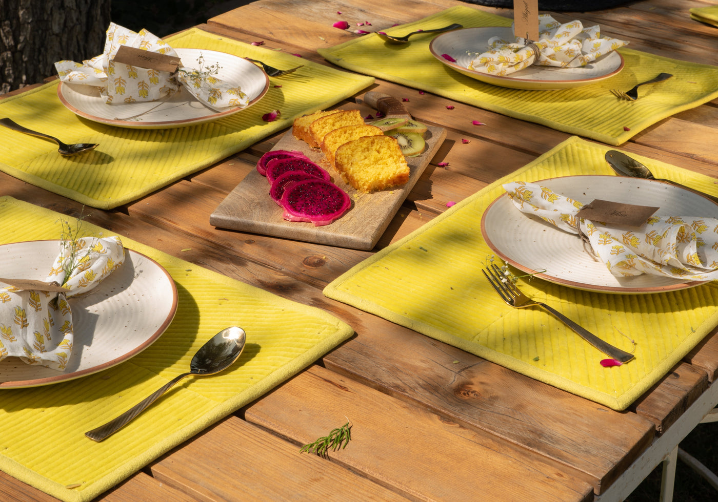 Sunflower Velvet Placemat