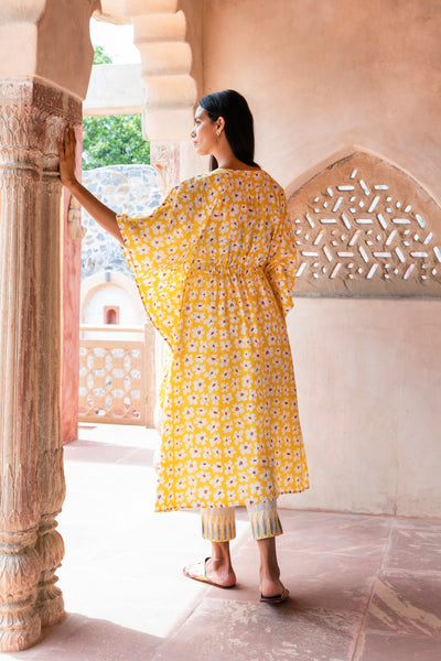 Swarnfuli Block Printed Cotton Kaftan