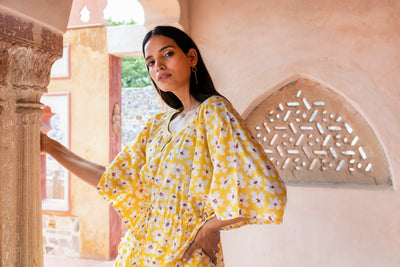 Swarnfuli Block Printed Cotton Kaftan