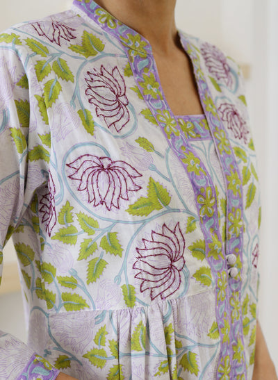 Women's Cotton Printed Short Kurta