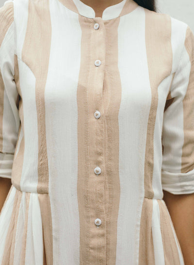 Women's Striped Button Down Dress