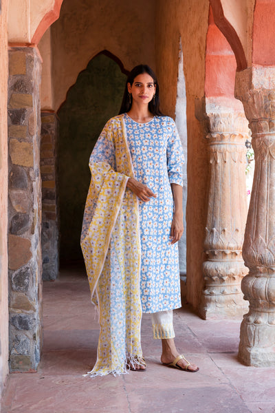 Vyom Printed Pintuck Long Kurta