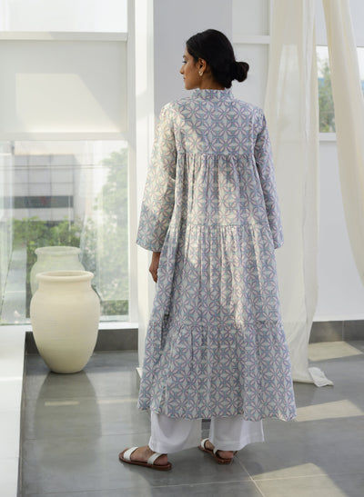 Buy Zameen Tiered Cotton Kurta
