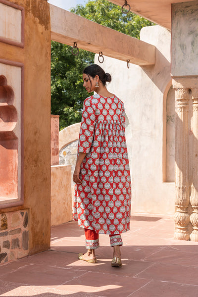 Aruni Cotton Pleated Kurta