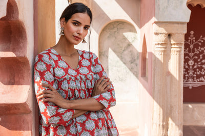 Aruni Cotton Pleated Kurta