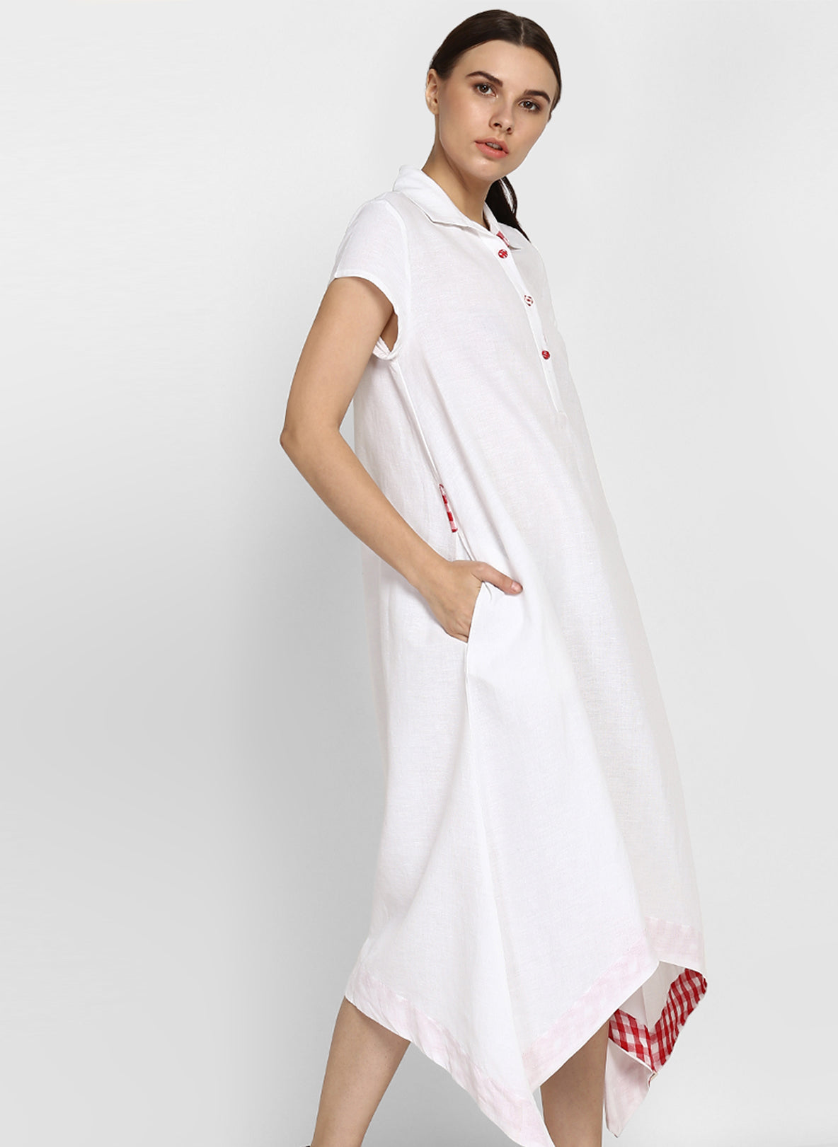 Get Chic White High Low Dress