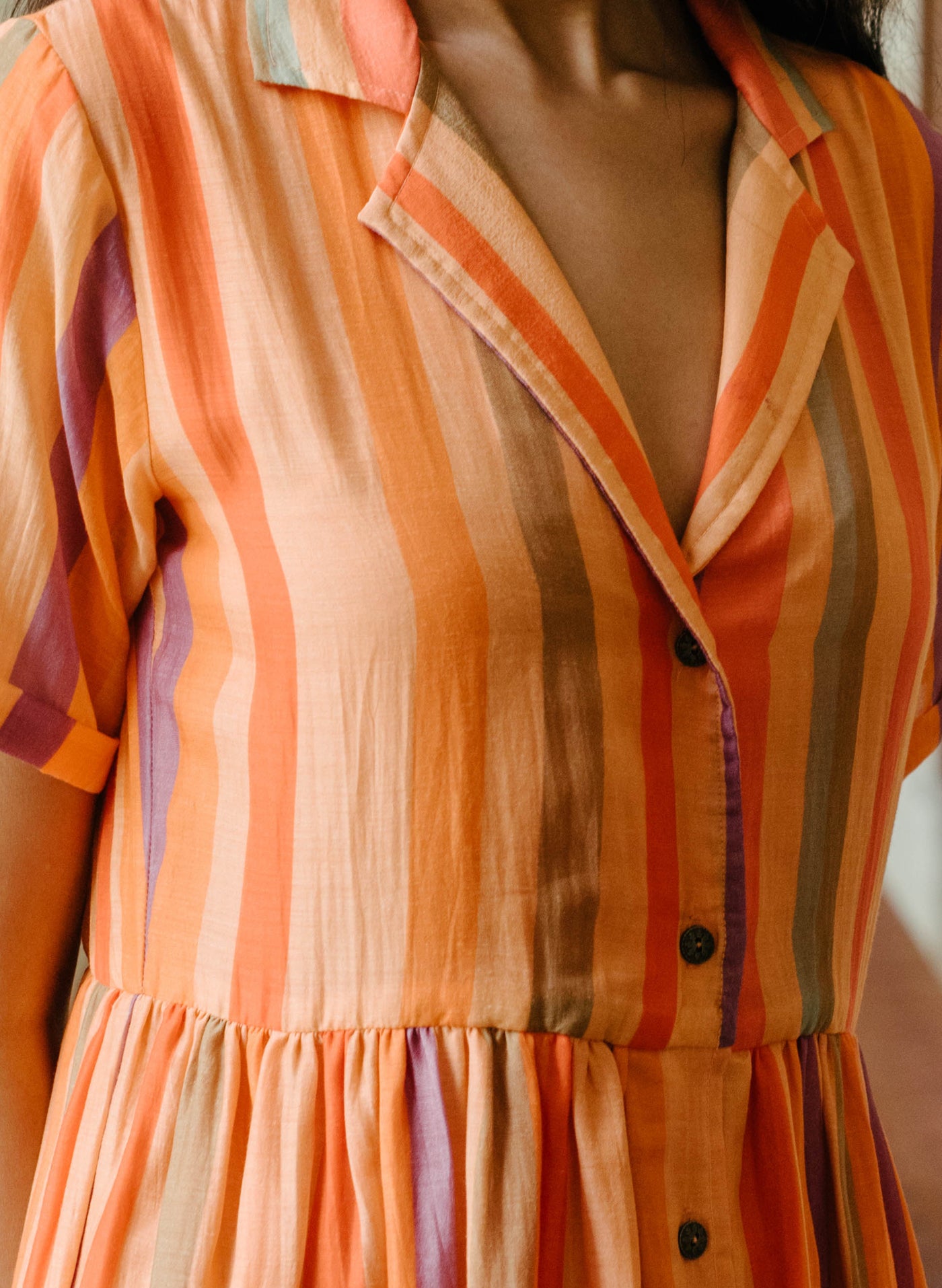 Online Women's Ikigai Stripe Collared Dress