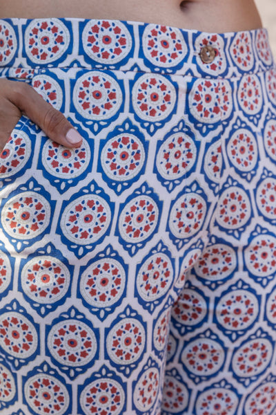 Neel Printed Cotton Pants