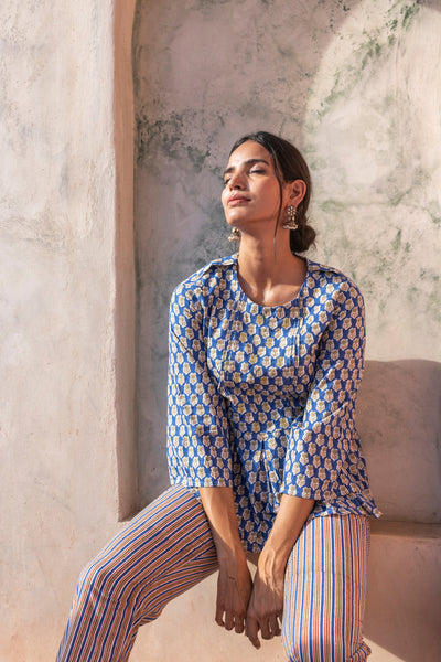 Saba Printed Cotton Top