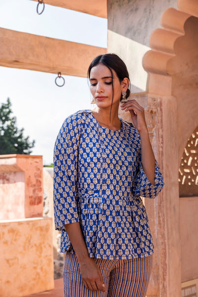 Saba Printed Cotton Top