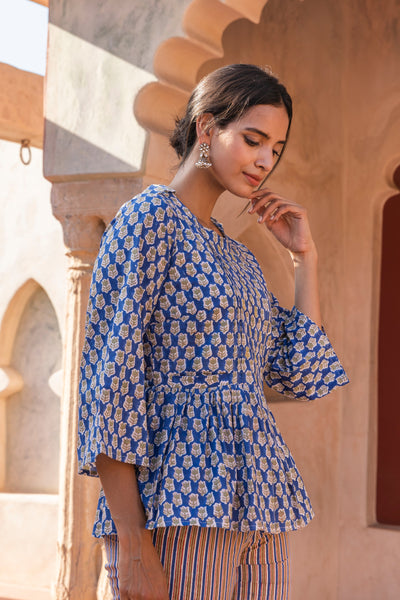 Saba Printed Cotton Top