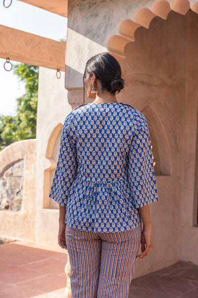 Saba Printed Cotton Top