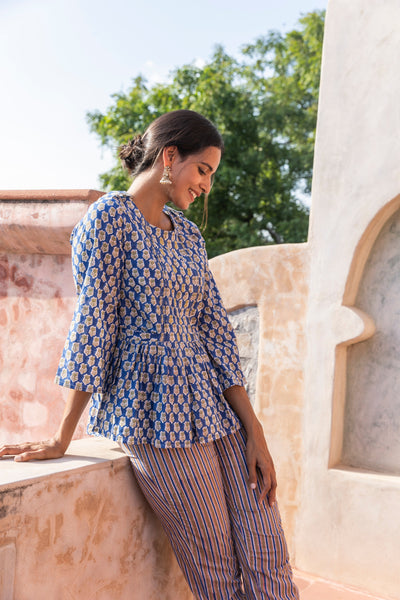 Saba Printed Cotton Top