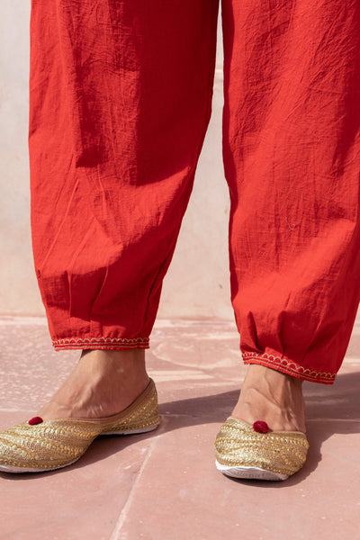 Surkh Cotton Elasticated Pants